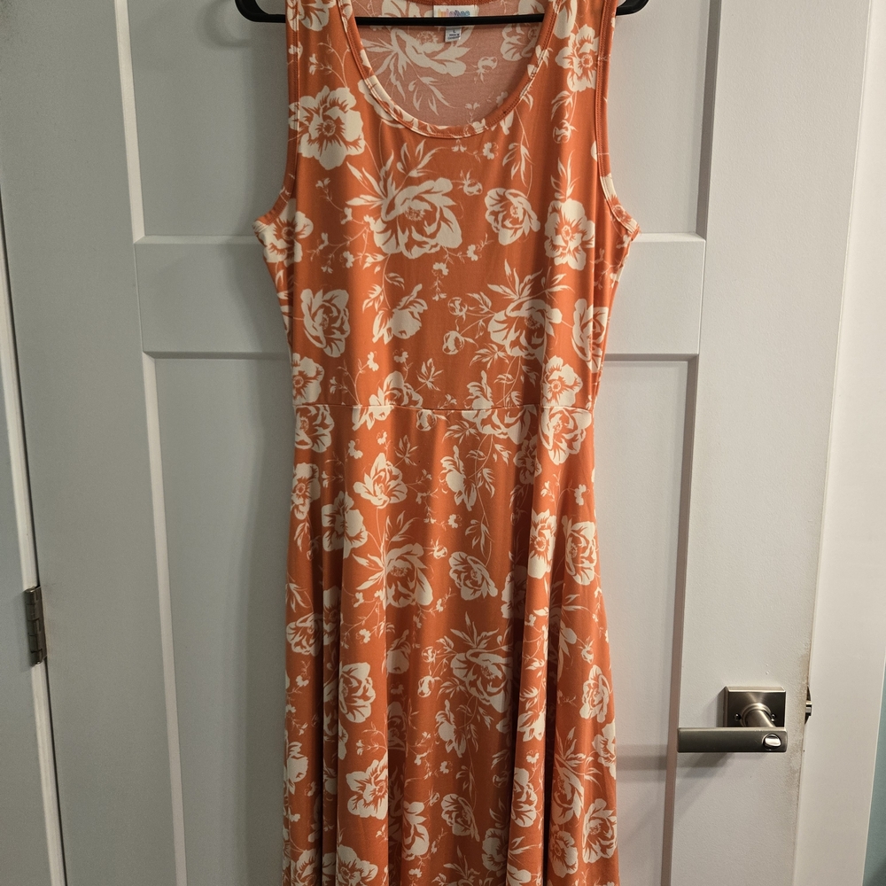 LuLaRoe Coral Floral Nicki Dress